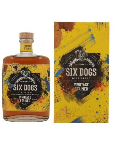 Six Dogs Pinotage Stained + GB 70CL