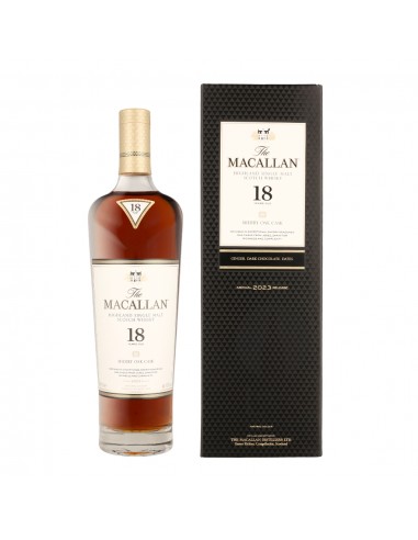 The Macallan 18 Years Sherry Oak Annual release 2023  + GB 70CL
