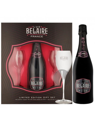 Luc Belaire Rare Rose + 2 Glasses 75CL