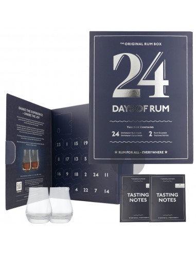 Rum Calendar 24 Days Of Rum Blue Edition +2 Copos 48CL